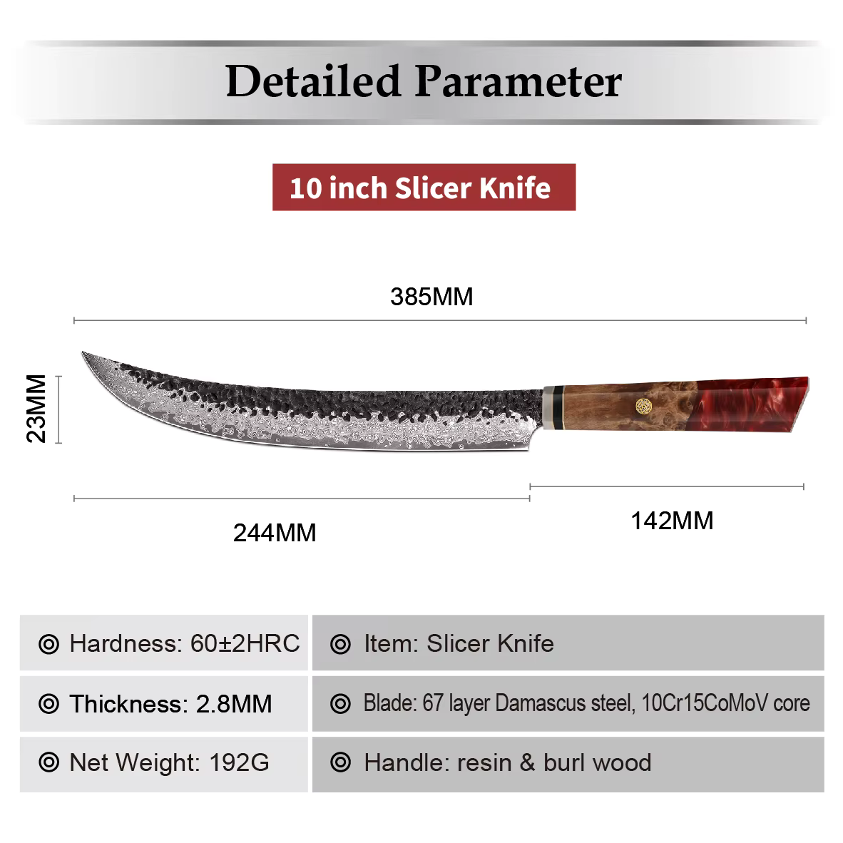 Starman Cuchillo Acero Damasco 10"