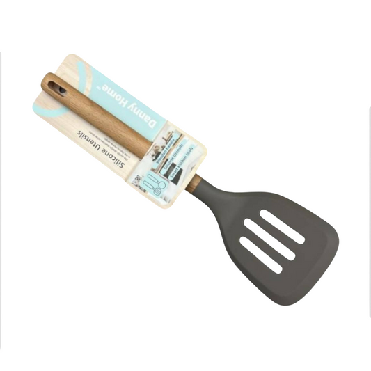 Espátula de silicona con mango de madera